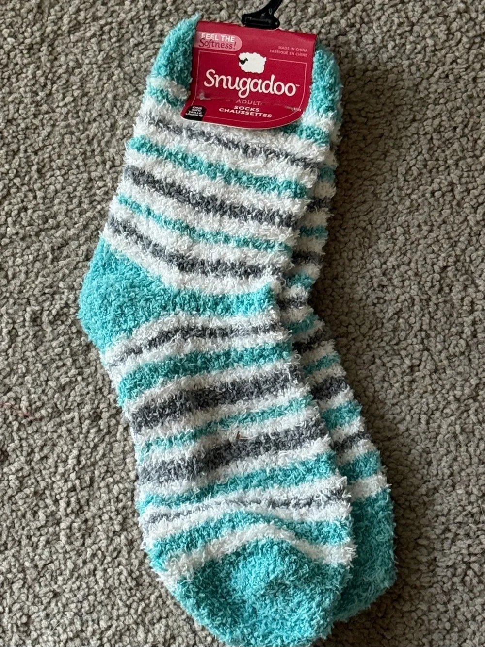 Snugadoo Women's Cozy Striped Fuzzy Socks!